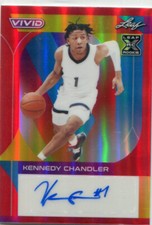 2022-23 Leaf Vivid Rookie Autographs Red Kennedy Chandler Rookie Auto 22/35
