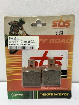 SBS Off Road Sinter Brake Pads 519SI Front/Rear Selected KTM Aprilia Husqvarna - image 1 of 4