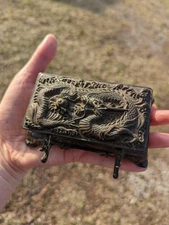 Dragon Scribe Box / Vintage Inkwell / Dragon Inkwell / Dragons / China / Chines