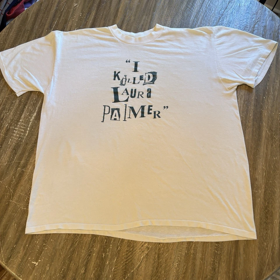 Camiseta XXL de colección Twin Peaks TV Show Laura Palmer David Lynch puntada única Foto 2 de 4