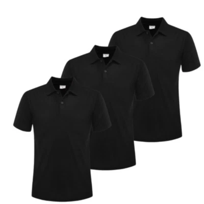 Polo homme à manches courtes ( lot de 3 ) noir - Photo 1/2