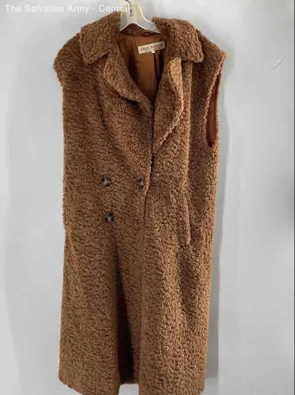 Manteau Militaire Long Free People Taille 6 – Veste Zippée Brodée Style Bohème Chic