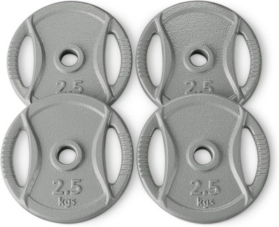 Amazon Basics Grip 2,5 cm 4 x 2,5 kg Gusseisen-Hantelscheiben
