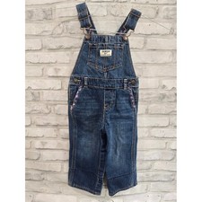 Girls Osh Kosh Overalls Size 18M Floral Snap Buttons Legs