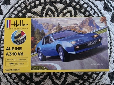 Heller Alpine A310 V6 1:43 Auto Modellbausatz inkl Farben Versiegelt OVP