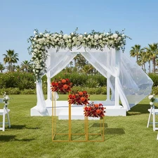 Ceremony Decor 3-piece Wedding Party Flower Stands Iron Display Stands Set