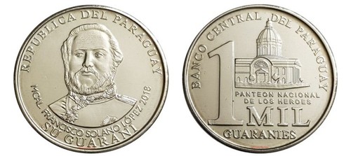 2006-2022 Paraguay MIL (1000) Guaranies Nickel-Steel KM#198 1,000 PYG 1K