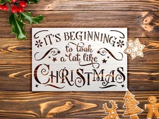 Beginning to Look Like Christmas Home Decor Reusable Stencil - StencilAir