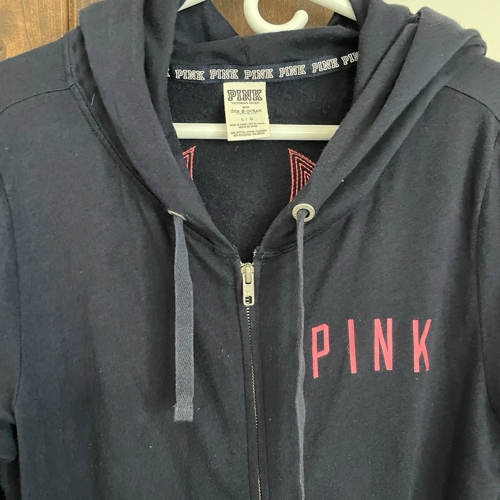 UNDERCOVER Felpa VS rosa Yankees donna grande nera paillettes fluo logo bling y2k vintage