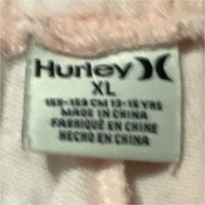 Hurley Girls XL Floral Shorts Pink White 13-15 YRS