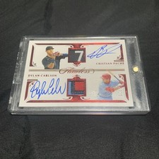 Cristian Pache Dylan Carlson 2021 Panini Flawless Ruby Dual Patch Autograph /20