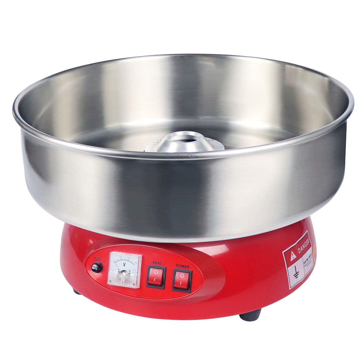 PartyHut 1080W/110V Commercial Cotton Candy Machine Party Candy Floss Maker Red