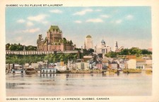 QUEBEC VU DU FLEUVE ST LAURENT CANADA - POSTCARD