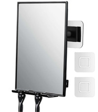 Shower Mirror for Shaving Fogless w/Razor Holders 360 Rotation Adjustable Mirror