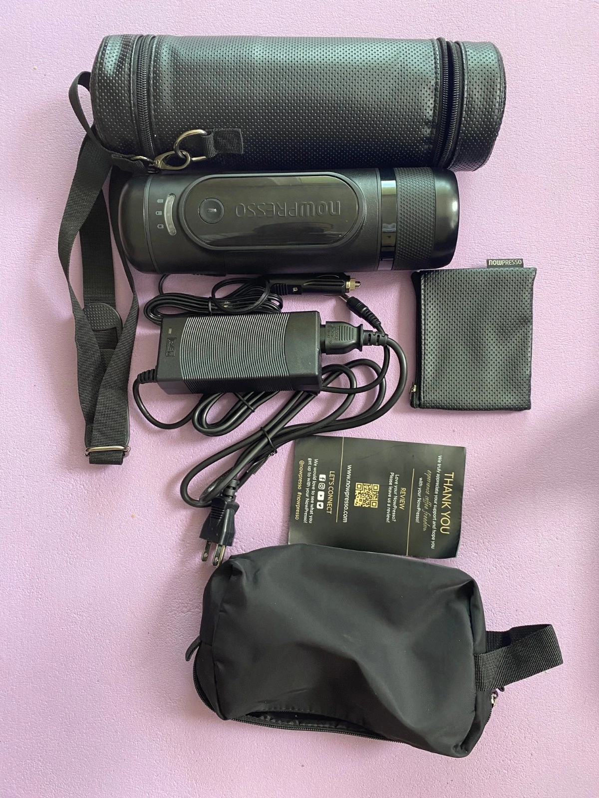 NOWPRESSO first portable coffee machine ( TESTED- very strong espresso )
