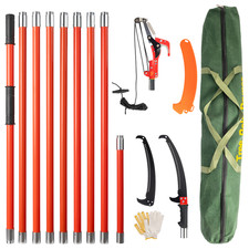 30ft Manual Pole Saw, Lightweight Tree Trimmers Long Handle Pruner Set