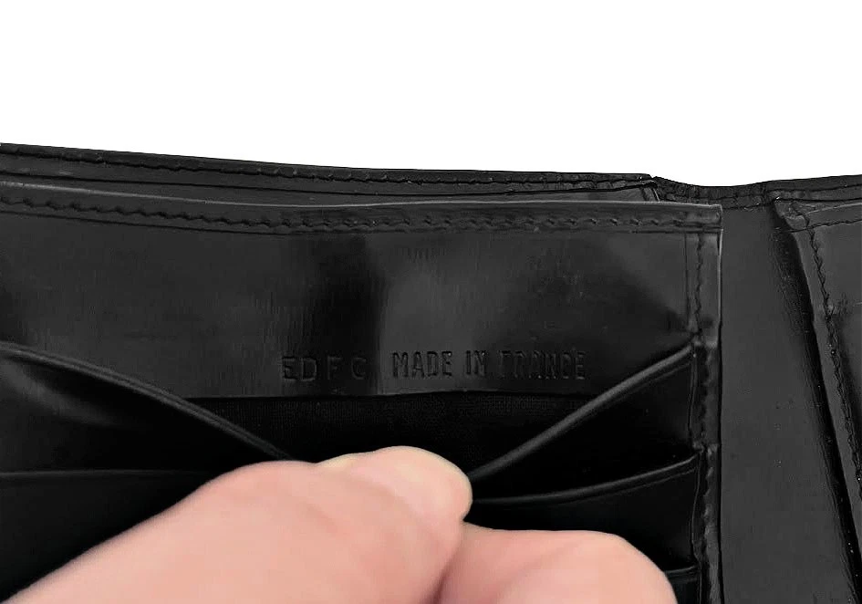 Cartera Larga Cartier Vintage Pantera Cuero Negro Plata Herrajes Triple Francia Foto 4 de 4