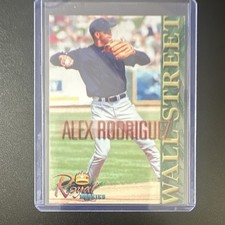 Royal Rookies Wall Street Alex Rodriguez Throwing Seattle Mariners 2000 Card