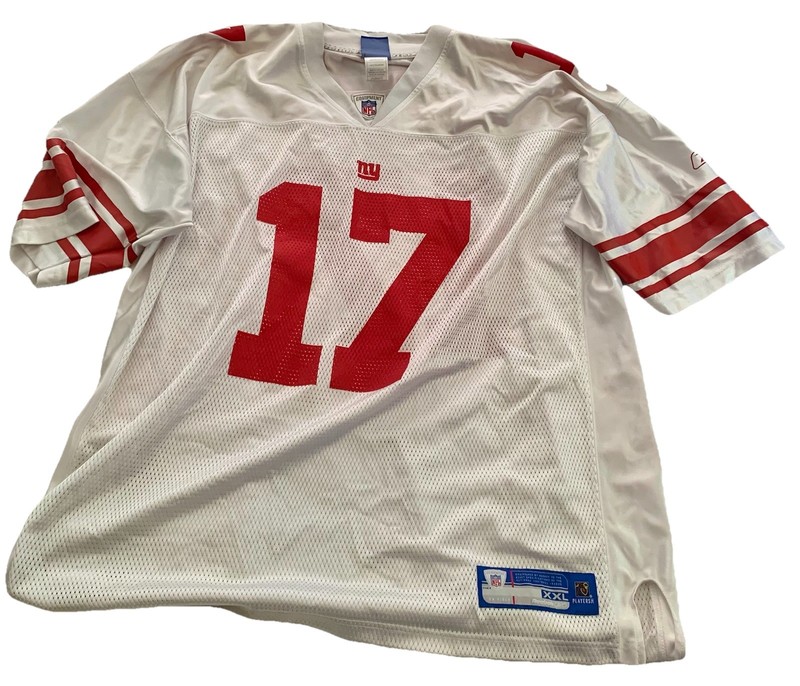 Reebok NFL New York Giants Football Reebok Jersey Burress XXL  White Red #17