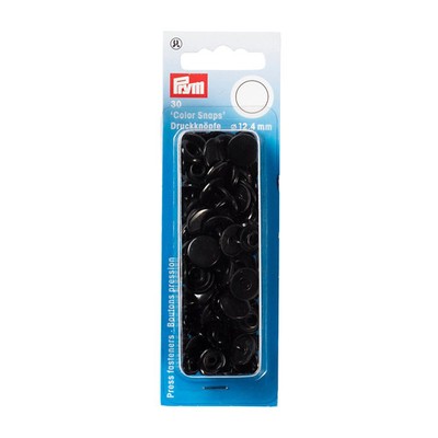 Prym nähfreie Farbdruckknöpfe 12,4 mm schwarz: einfache Befestigungslösung - 393105