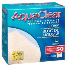 NEW AquaClear 50 Foam Filter Inserts Aquarium Filter Replacement Media 3 Count