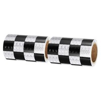 Reflektierendes Band, 2 Rollen 4 Zoll X 10 Ft, FüR Lkw-AnhäNger, Schwarz/Weiß
