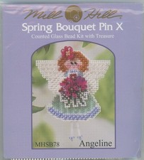 Mill Hill Spring Bouquet Pin X Angeline MHSB78 Stitch  Beading KIT New 2002
