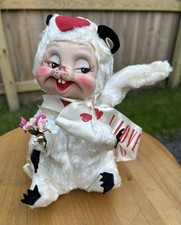 Vintage 1950's RUSHTON VALENTINE SKUNK STAR CREATION RUBBER FACED PLUSH ANIMAL