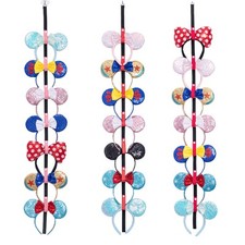 3 PCS Mouse Ears Headband Holder Hanging Organizer for Bows Hair Accessories