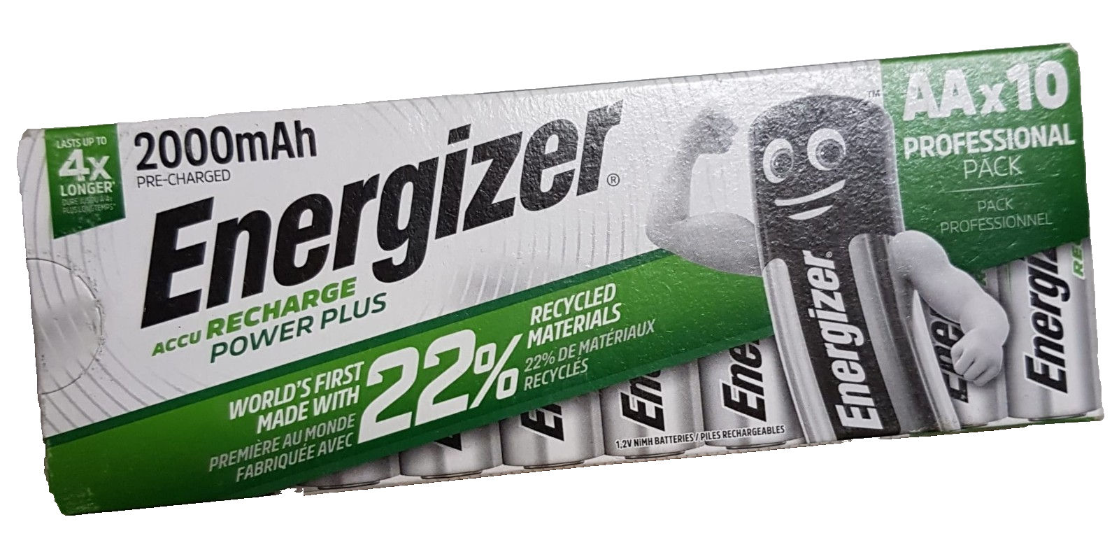 Energizer Argento Batterie Ricaricabili Aa Power Plus Hr6 2000Mah 10 Unità - Immagine 2