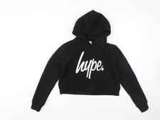 Hype Mädchen schwarzer Pullover Hoodie, Logo...