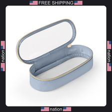 Soimeat clear travel makeup brush holder leather toiletry bag portable cosmetic