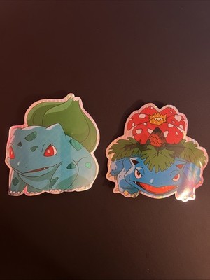 Large Pokemon Bulbasaur and Venasaur Vending Prism Stickers