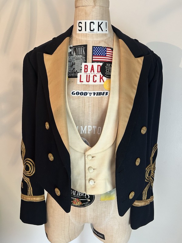 U.S. Army 1st Lieutenant Quartermaster Corps Blue Mess Jacket & Vest VTG 1958