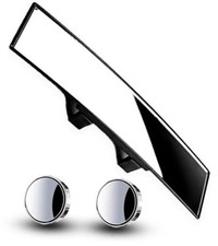  3 PCS Car Rear View Mirror and Blind Spot Side Mirror Set, 12'' Universal