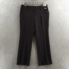 New York  Company City Stretch Flare Leg Dress Pants Women 12P Brown Casual NEW