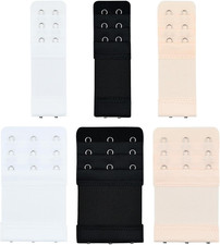 6 Pcs Women'S Soft Comfortable Elastic Bra Extenders - 2 Hooks  3 Hooks, 3 Row