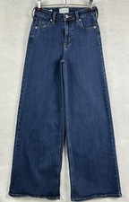 Universal Thread High Rise Everyday Wide Leg Jeans Womens 2R Blue Stretch Denim
