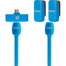 Rode Wireless Micro Microphone Kit with Handheld Adapters - USB-C, Blue