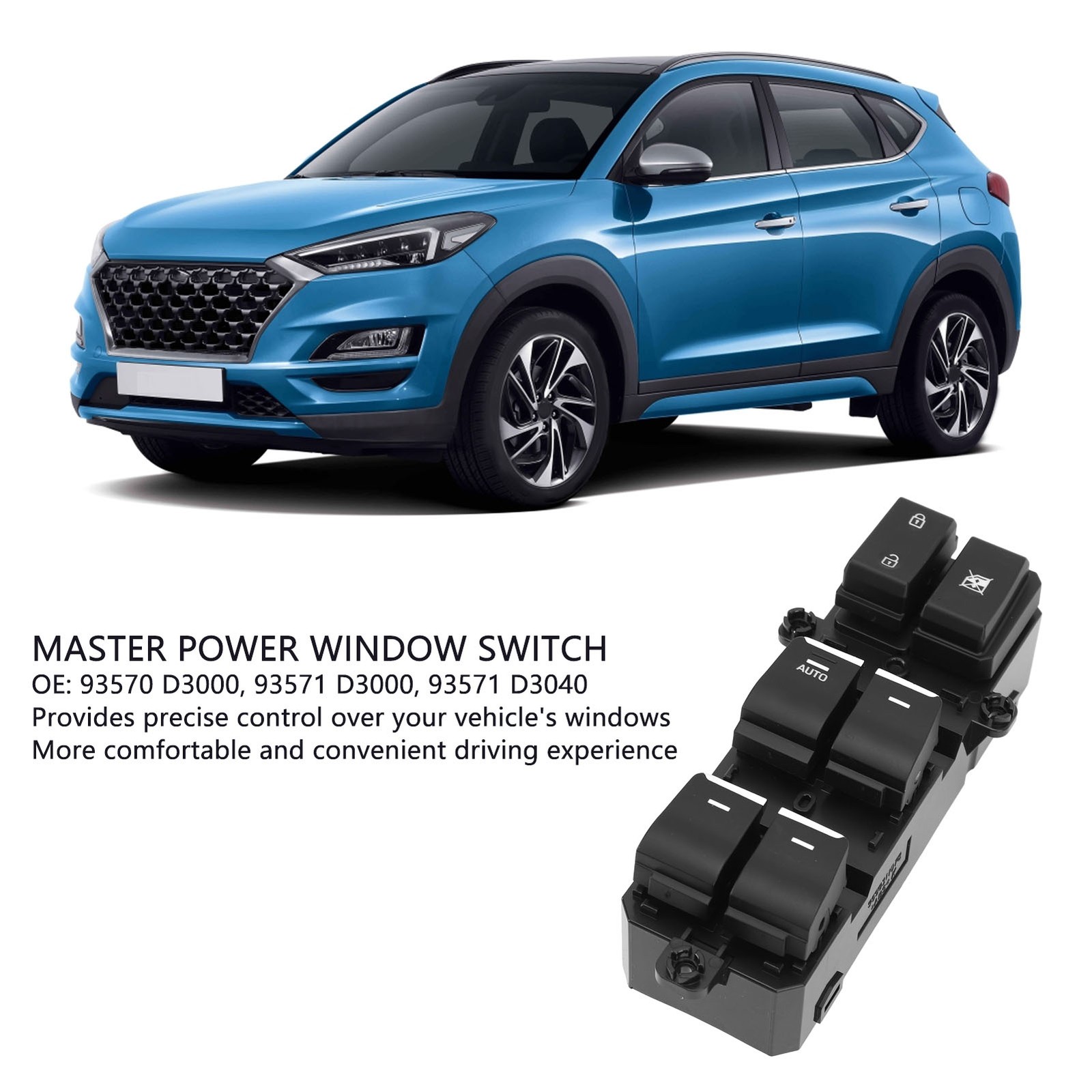 // Driver Side Master Power Window Switch Smooth Control For Tucson 2016-2018 LH