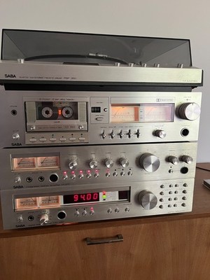 SABA Stereo anlage MI 215 MD 292 CD 262 Kassette PSP 350 Plattenspieler hifi tap