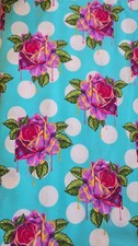 Tula Pink Cotton Fabric 1y Curiouser Painted Roses - Wonder