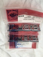 Trim Parts 5965 1975-79 Corvette Hood Emblem L-82 Pair Gm Restoration Trim Parts 5965 1975-79 Corvette Hood Emblem L-82 Pair Gm Restoration