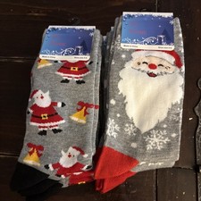 Set Of 2 Christmas Xmas Novelty Socks Size 5-9 New