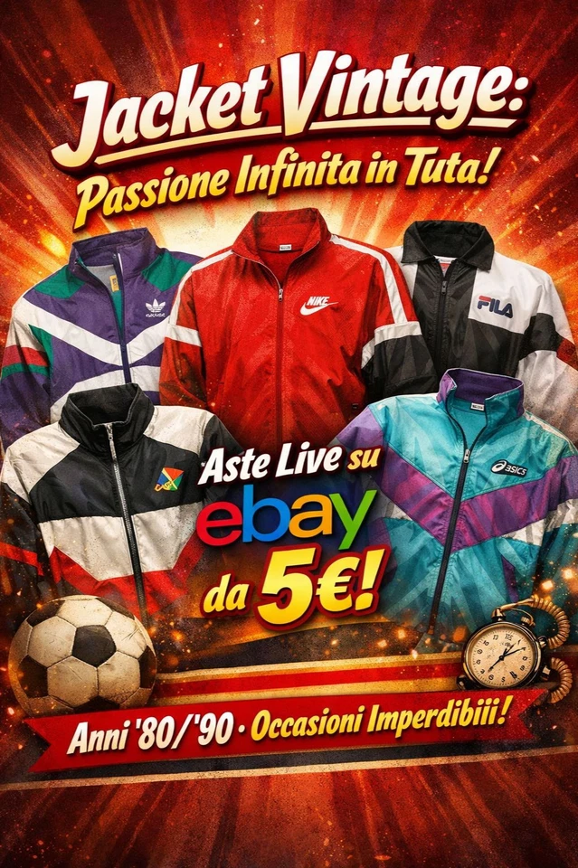 Jacket Vintage, la Passione che Non Va in Panchina! aste LIVE base 5 euro
