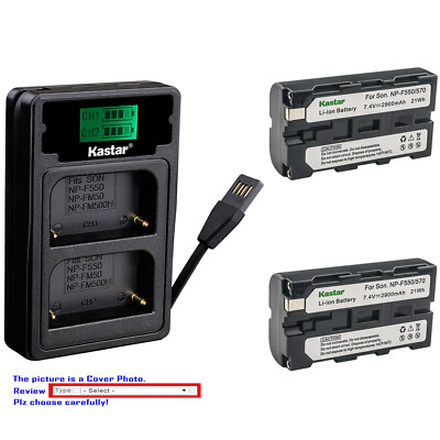 Kastar Battery LZD2 USB Charger for Atomos NP-F550 & Atomos Shogun Battery