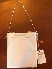 Fresh Water Pearl Handle Bag Cream Bag Wedding 7.5  x 6  Violette Nozieres