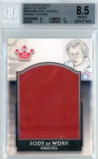 2013 SPORTKING BODY OF WORK RELIC 1/1 #BOW500 EVIL KNIEVEL w/ CARD ART BGS 8.5