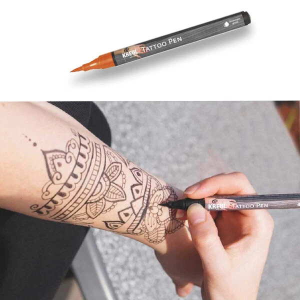 KREUL Tattoo Pen Tattoo Stift Skin Henna Marker Hautschreiber Make Up Hobby Line