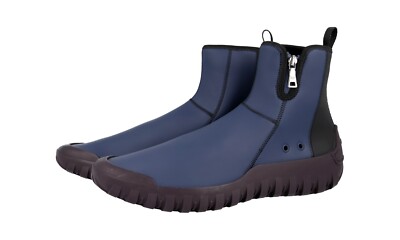 PRADA NEOPREN HIGH-TOP SNEAKER SCHUHE 4T3202 BLAU SCHWARZ BORDEAUX 9 43 43,5